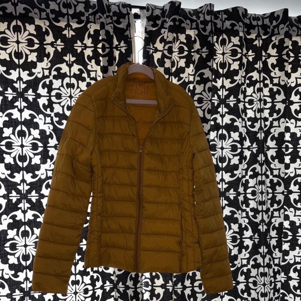 Love Tree Women's Yellow Puffer Jacket